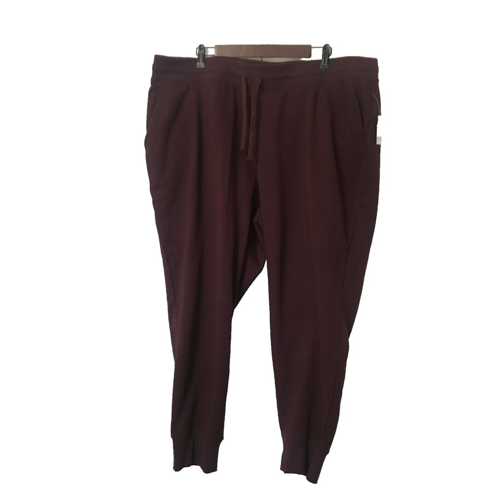 Amazon Essentials Unisex 3X Fleece Comfort Jogger Pant Burgundy NWT